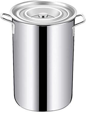 Soppkanna i rostfritt stål, Djup grönsaksgryta i rostfritt stål, professionell induktionssäker(10 Litres)
