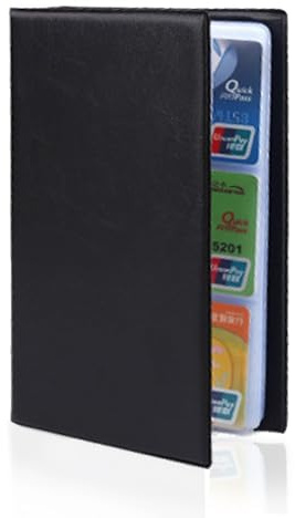 Porta Biglietti da Visita 240 Posti, Raccoglitore Biglietti da Visita in Pelle Professionale con 120 Tasche, Album Porta Carte per Carte di Credito e Tessere Fedeltà, Nero