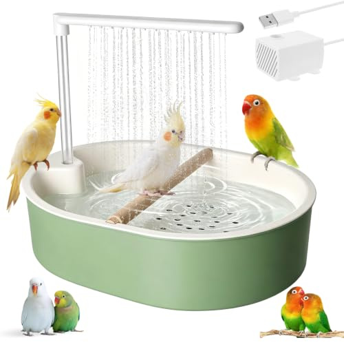 HBSFBH Baño Automático para Pájaros, Ducha para pájaros, Ducha para Loros con 26 Orificios, Bañera Automática Pajaros, Bañera para Loros, Baño Automático para Aves, pequeñas y Medianas
