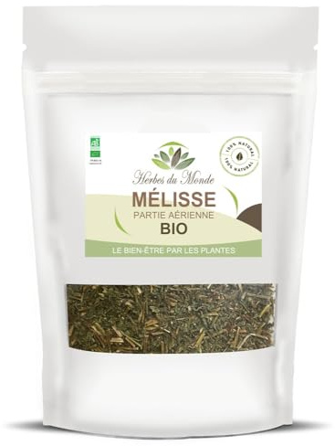 Herbes du Monde - Tisane de Mélisse Bio | Partie Aérienne Coupée | Infusion Apaisante & Détox - Origine France - 50g | Certifiée AB