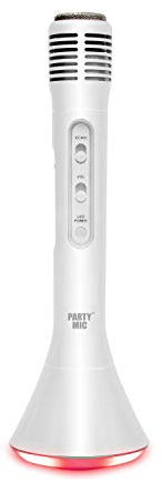 WS – Karaoke-Mikrofon-Lautsprecher – Bluetooth – Nomad – 680078MIN – Silber – kabellos – Musik – LED-Licht – tragbares Mikrofon – Gesang – Kind – Erwachsener – Tanzen – iPad – iPhone – Android