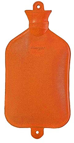 FabaCare Wärmflasche 3 Liter XXL, Naturgummi Wärmeflasche, extra groß, Gummiwärmflasche, Orange
