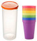 DMZK 8 Piezas Vasos plástico,Vasitos para bebé Reutilizable, inastillable, Duro, vajilla, Tazas, Copas, Taza con depósito de almacenaje