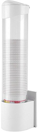 Distributore per Bicchieri di Carta 7,5 cm da Parete con Montaggio Magnetico Adesivo e a Vite per Cucina, Ufficio, Campeggio