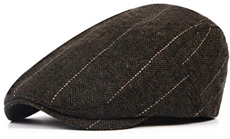 heekpek Boinas Hombre Verano Invierno Boina de Los Hombres Sombrero Masculino Casual Vintage al Aire Libre Clásico Sombrero de Copa Plano Algodón Ajustable Casquillo Plano Sombreros marrón