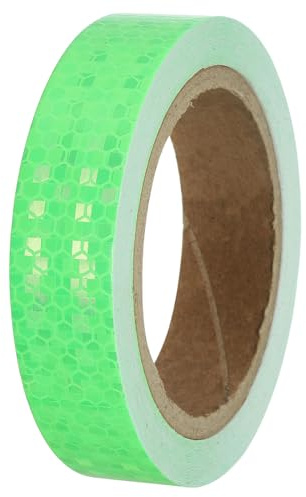 PATIKIL Ruban Réfléchissant, 2,5 cm x 10 M, Imperméable, Haute Visibilité, Adhésif Autocollant, Bandes de Signalisation Extérieures pour Remorques, Camions, Voitures, Vélos, Vert