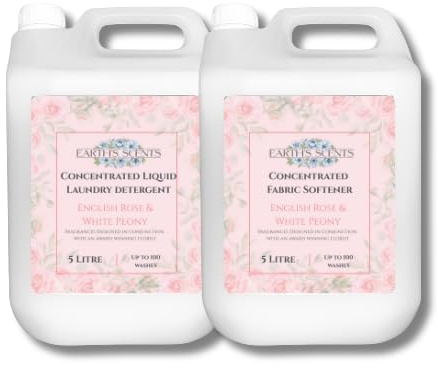 Earth's Scents English Rose & Peony Liquid Laundry Detergent & Conditioner Duo 5 Litre