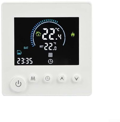 Termostato inteligente, controlador de temperatura programable, compatible con Alexa, para calefacción eléctrica, caldera de agua y gas (sin WIFI 3A fontanería/caldera)