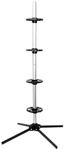 BURI Felgenbaum für Autoreifen bis 225mm Reifenregal 4 Reifen Reifenhalter Felgenhalter Reifenbaum mit Stecksystem und Auflagetellern Auto Zubehör aus Metall Reifenwechsel Höhe: 105cm