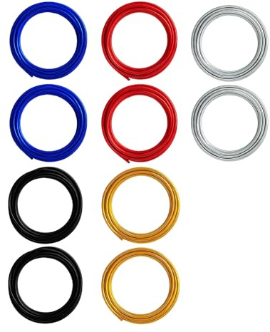 Fil en aluminium de 5 couleurs - 1 mm - Flexible - Fin - Pliable - Fil à bijoux de 5 m - Pour bricolage, bijoux, modèles, sculptures, artisanat