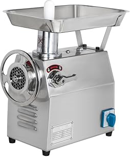 Picadora eléctrica de carne de alta velocidad, 350 kg/h, picadora de acero inoxidable con múltiples boquillas, perfecta para el procesamiento de carne doméstico y comercial