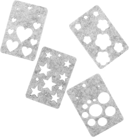 Hohopeti Juego De 10 molde de aplique de fieltro de aguja DIY aplique de plantilla artesanal plantillas para fieltro de aguja de de sintió Gris