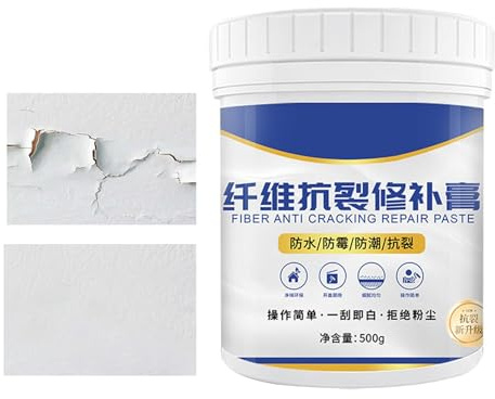 Masilla Reparadora De Paredes - 500 G De Compuesto De Relleno Para Paneles De Yeso, Pasta Reparadora Suave | Rápida Para Grietas, Agujeros, Reparación De Superficies, Masilla Duradera Para