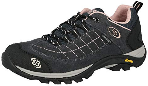 Brütting Mount Crillon Low, Scarpe da Trekking e Outdoor Donna, Grigio/Rosa, 41 EU