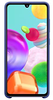 Samsung Silicone Smartphone Cover EF-PA415 für Galaxy A41 Handy-Hülle, Silikon, Schutz Case, stoßfest, dünn und griffig, blau