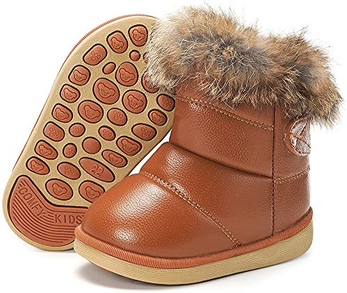 Gaatpot Botas de Nieve para Niños Botines Invierno, | Zapatos Calentitas Forradas Niña Bebé, Outdoor Boots Impermeables, Planas Anti-Deslizante