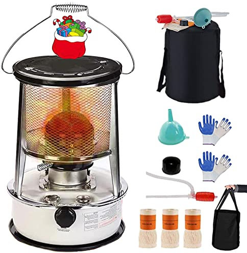 Samnuerly Petroleumheizung Camping Ölofen Indoor Edelstahl Ölheizung Tragbare Outdoor Petroleumofen Heizung 20 Quadratmeter (6L)
