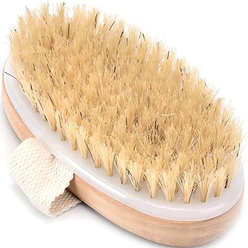 Retoo Trockenbürste Körperbürste Peelingbürste Massagebürste Badebürste zum Entfernen Abgestorbener Haut Cellulite Verbessert Lymphfunktionen Peeling