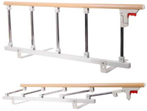lefeke Bed Rails for Elderly Adults, Bed Side Safety Rail, Bed Railing Guards for Seniors, Disability Aids, Hospital Bed Safety Assist Bar 5 Bars