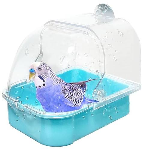 Bagno per uccelli per gabbia, 1 pezzo, multifunzione, per uccelli, pappagalli, vasca da bagno, doccia, gabbia per uccelli, accessori per piccoli uccelli, canarie, pappagalli, parrocchetti