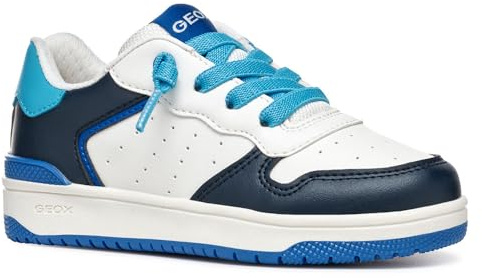 Geox J WASHIBA Boy B - Scarpe da Ginnastica Bambino, White/Azure,