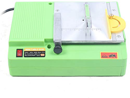 Mini sega circolare da tavolo, piccola macchina per la lavorazione del legno, 220 V, 480 W, 8800 giri/min, profondità di taglio massima portatile, 13 mm, per taglio, lucidatura e incisione
