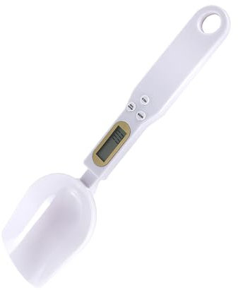 Báscula de Cuchara Digital, Cuchara Medidora Electrónica de 0,1g ~ 500g Pantalla LCD Ingredientes Alimentarios Cuchara Báscula de Gramos Diseño Colgante