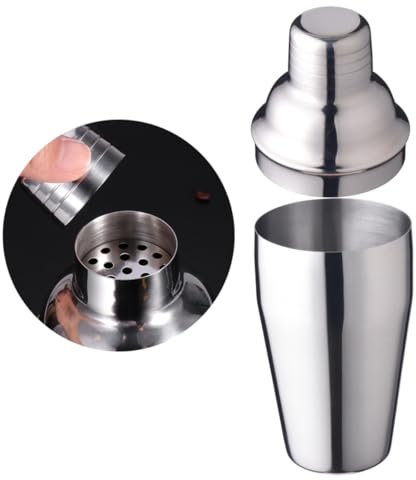 Mikinona Stainless Steel Cocktail Shaker Martini Maker Wine Shaker Strainer Lid for Home Bar and Mixing