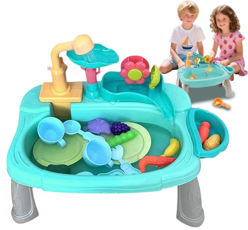 Évier de Jeu avec Eau Courante,Jeu d'Imitation Lave-Vaisselle pour | d'Imitation Lave-Vaisselle pour de 3 Ans et Plus