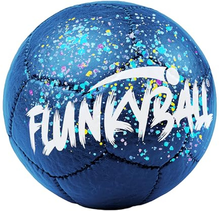 FLUNKYBALL 15 cm Ball dunkelblau weiß – strapazierfähiger Spielball, Wurfspiele, Strand & Park – wasserfest & griffig