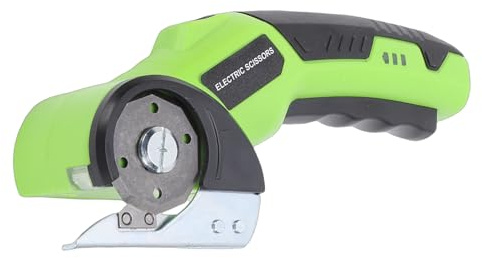 HEEPDD Forbici Elettriche per Scatole, Forbici Elettriche Ricaricabili Luce Frontale a LED Lama SK5 Progettata Ergonomicamente per Moquette, Pelle, Tela, Carta da Parati (GREEN)