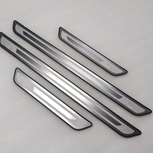 4 Piezas Protectores Umbral Puerta Coche para Subaru Crosstrek 2025 2024 2023, Material de Acero Inoxidable Decoración para Estribos Protector Coche,B/Silver