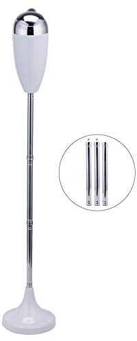 CO-Z Adjustable Floor Standing Ash Tray, Smokeless Outdoor Ashtray with Lid for Home Patio Cigarettes Ash Butt Disposal, Stainless Steel Windproof Stand Ashtray in 20, 27.5, 35 Heights, White