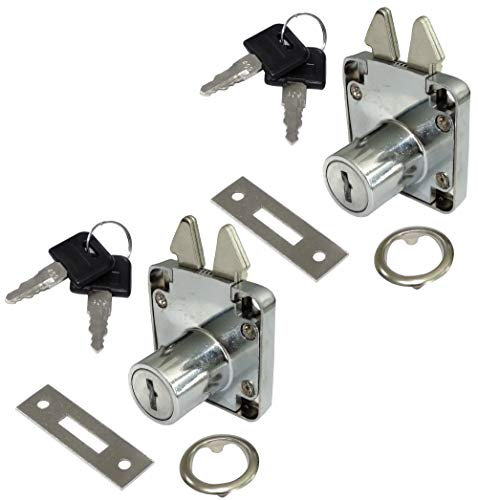 AERZETIX: 2X serrures et clés de Porte de Meuble coulissante 40/40mm C41401