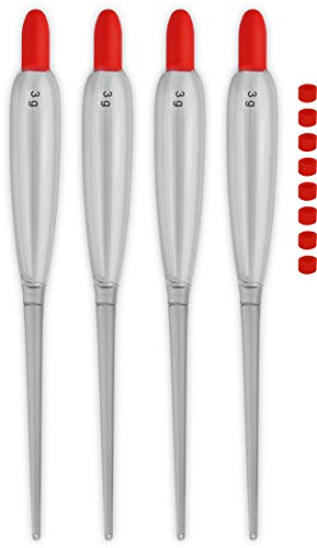 Storfisk fishing & more Allround Clear Laufposen Transparent inkl. Silikon-Posenringe - auch als Feststellposen verwendbar, Tragkraft Posen:3 Gramm
