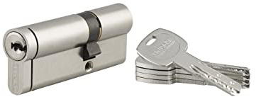 THIRARD - Cilindro de Cerradura de Doble Entrada Transit 2 - Latón - Uso Interior y Exterior - 8 Pines - Anti-Arranque, Anti-Taladro, Anti-Ganzuado, Anti-Snap - 30 x 50 mm - Gris