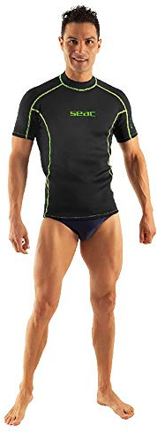 Seac Fit Short - Camisa de neopreno (de manga larga de 2 mm, adecuado como protector térmico para buceo y surf)