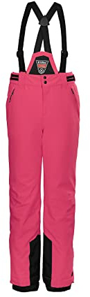 killtec Fille killtec Fille Pantalon de Ski/Pantalon Fonctionnel avec Plastron Amovible KSW 77 GRLS Ski PNTS, Neon Pink, 128, 37258-000