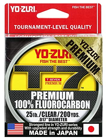 Yo-Zuri T7-25LB-CL-200YD: T-7 Premium Fluorocarbon 25Lb 200Yd, Clear