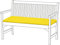 Gardenista Bankauflage 108x45 cm Stuhlkissen mit abnehmbarem Bezug Bankkissen Bankpolster Polsterauflage Auflage für Gartenbank Sitzkissen Outdoor & Indoor, sitzpolster Bank (Gelb)
