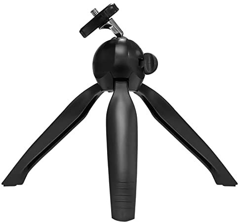 Mini Beamer Desktop Stativ, Funflix 5,3-Zoll Taschen Kamera Ständer Ständerhalterung mit 360°-Kugelkopf, Kleiner Stativ Griff für DSLR-Kamera/Webcam/Telefonhalter/Selfie-Stick/Vlog-Stativ Schwarz