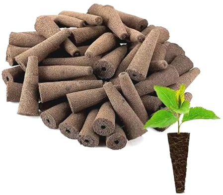 Wilsonzin 50 Stücke Ersatz-Zuchtschwämme Samenstarterhülsen Wurzelwachstum Schwammstecker Hydroponische Anzuchtsets Für Hydroponische Anzuchtsysteme Indoor Hydrokultur Garten