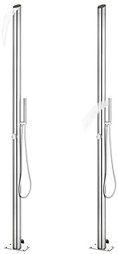 Homgoday Möbeldekoration, trädgårdsdusch 220 cm rostfritt stål inomhus/utomhusmöbler för vardagsrum kontor