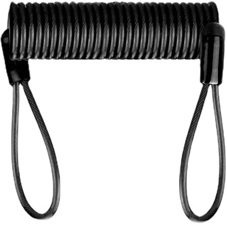Cable recordatorio de bloqueo de motocicleta – Cable de seguridad de doble anillo para candado, cable de recordatorio de bloqueo de disco, cable de alarma para disco de freno de moto bicicleta