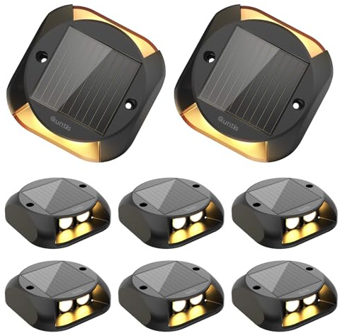 Quntis Luces Solares Led Exterior Jardin Suelo Blanco Cálido 8 Piezas