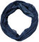 beybey® zarter Damen Loop Schal aus einem sehr feinen Material aus Seide und Baumwolle und in exkluisve Farben. (Punkte marine)