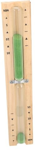 Toyvian sablier décoratif Nursery pour rétro minuterie portative Compte à rebours du Sauna minuterie étanche Horloge de Sauna minuterie bruyante minuterie de Salle de Bain Bois Vert