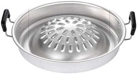 Stovetop Indoor Korean BBQ Nonstick Grill Pan,Thai Korean BBQ Smoke Steak Grill Charcoal Pan Pork Hot Pot Aluminum for Family Gathering Outdoor Picnics (Kleine Größe 47,2 x 47,2in)