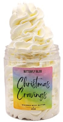 Christmas Cravings Whipped Body Butter – Holiday Dessert Scented Moisturizer – Orange, Cinnamon, Buttercream & Vanilla – Vegan, Paraben-Free Winter Skincare – 8 oz Jar