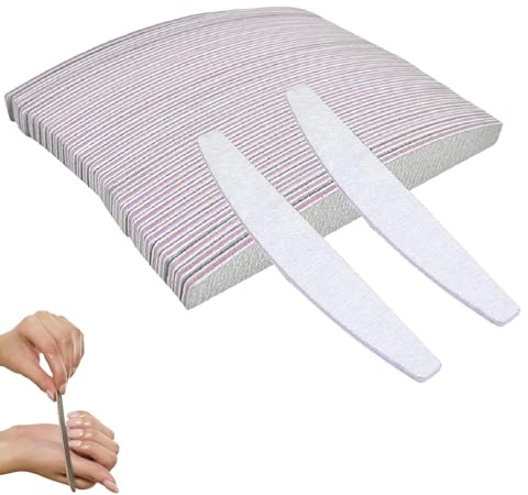 50 Pcs Professional Nail Files 100/180, 100/180 Grit Nail File Styling Tools Pet Grooming Tools Fingernail Buffering Files Manicure Tools Styling Tools Pet Tools Durable and Washable